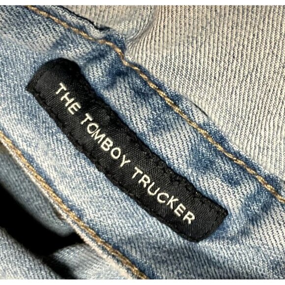 LUCKY BRAND BLUE TRUCKER JACKET SZ XS TOMBOY POCKETS BUTTON FRONT DENIM WOMENS - Picture 5 of 7